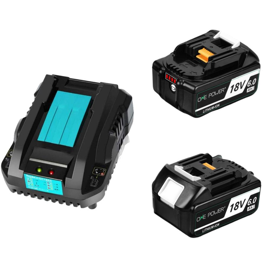 マキタ 18V バッテリー 充電器セット BL1860B 6.0AH 互換品 Makita