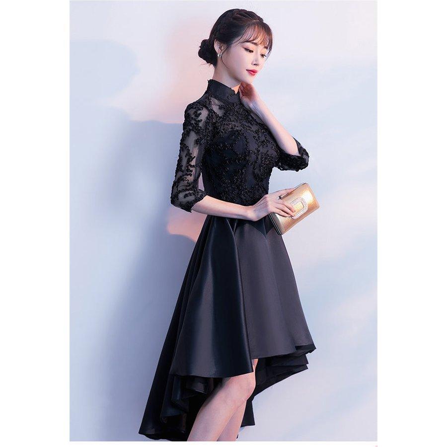 大人女性の 販売元直販 パーティードレス 結婚式 袖あり 結婚式 ドレス パーティー 二次会 卒業式 成人式 パーティドレス サイズ L Www Collectiviteslocales Fr