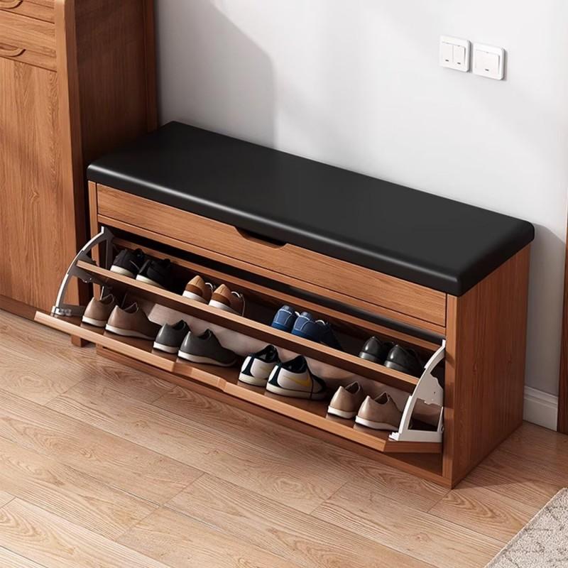 NADLE 玄関ベンチ 玄関椅子 収納ベンチ 下駄箱 開閉式玄関ベンチ