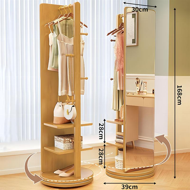 大型 木製スタンド　ミラー　回転式 Amazon.co.jp: 回転式全身鏡 姿見鏡 木製 多機能 360度回転 スタンド