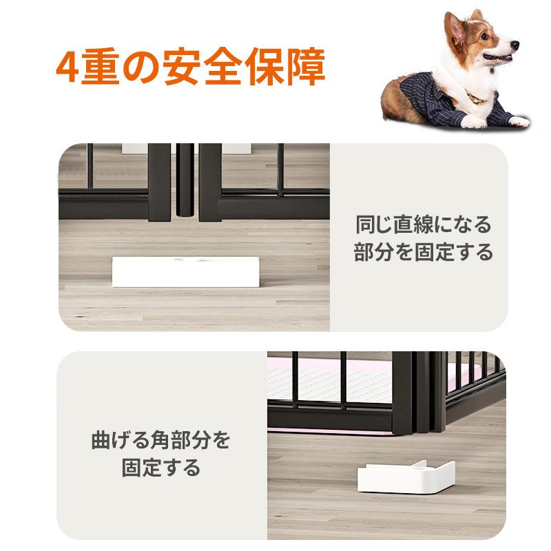 ZOOBLY  ペット サークル 犬用  子猫 ケージ diy フェンス ドア付 折りたたみ 6枚組 送料無料  小型犬  ペット用品 フェレット 組立簡単 室内 屋外｜cosyzone｜07