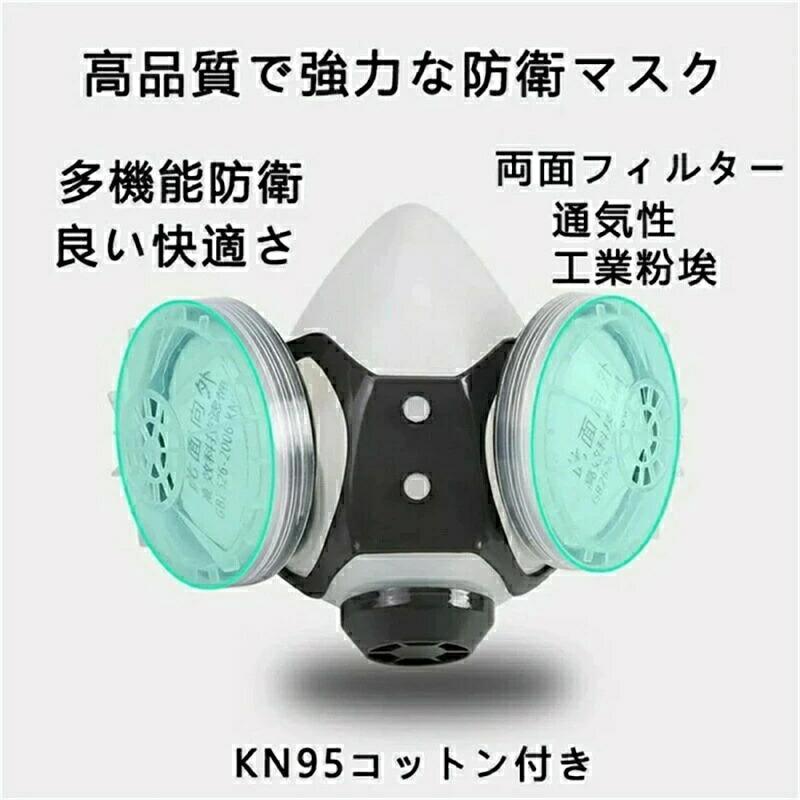 防塵マスク ゴーグル セット 工業粉塵 活性炭 コットン10個付き 目保護