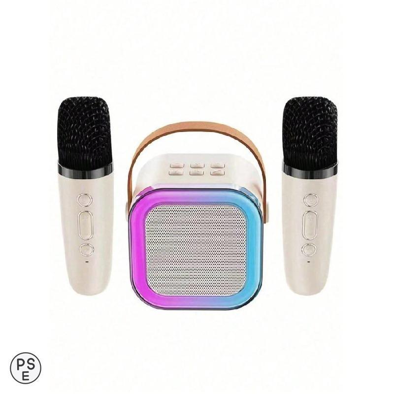 カラオケセット Bluetooth ミニ カラオケ スピーカー マイク 2本付き 