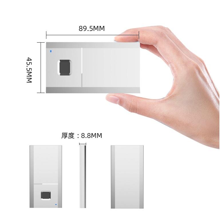 SSD 指紋認証付き 超小型 外付け 1TB 高速データ転送 USB Type-C対応