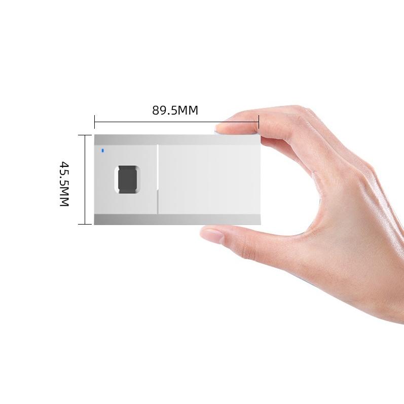 SSD外付け 1TB 指紋認証 小型高速 モバイルストレージ USB-Type-C接続
