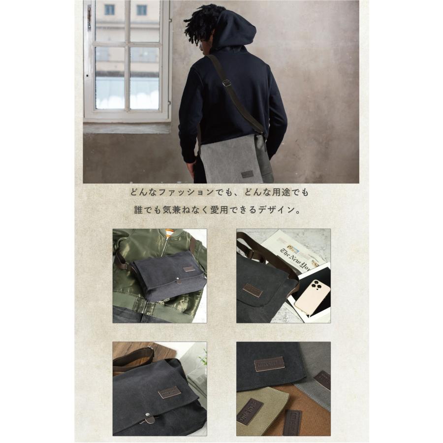 【国内販売数1万個突破！】 ショルダーバッグ メンズ ＹＫＫファスナー a4 大きめ バッグ カバン ショルダー メンズショルダーバッグ キャンバス 帆布 |  | 08