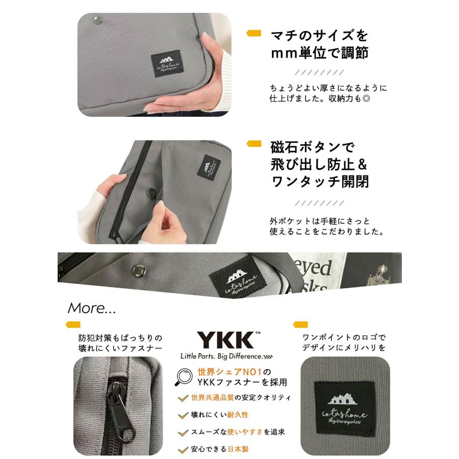 【選べる2サイズ】 ショルダーバッグ メンズ レディース ＹＫＫファスナー 撥水 小さい ナイロン ナイロンバッグ バッグ ショルダー 男女兼用 |  | 14
