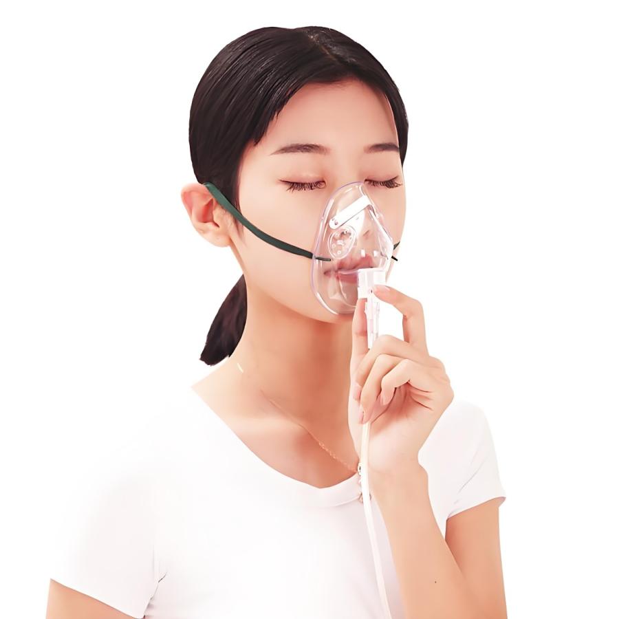 酸素マスク 水素マスク (3個セット) 家庭用 吸引具 チューブ付き（1m