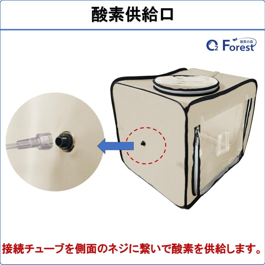 犬 猫 ペット用酸素 酸素室 M ベージュ 酸素濃度計 i-Box 酸素ケージ