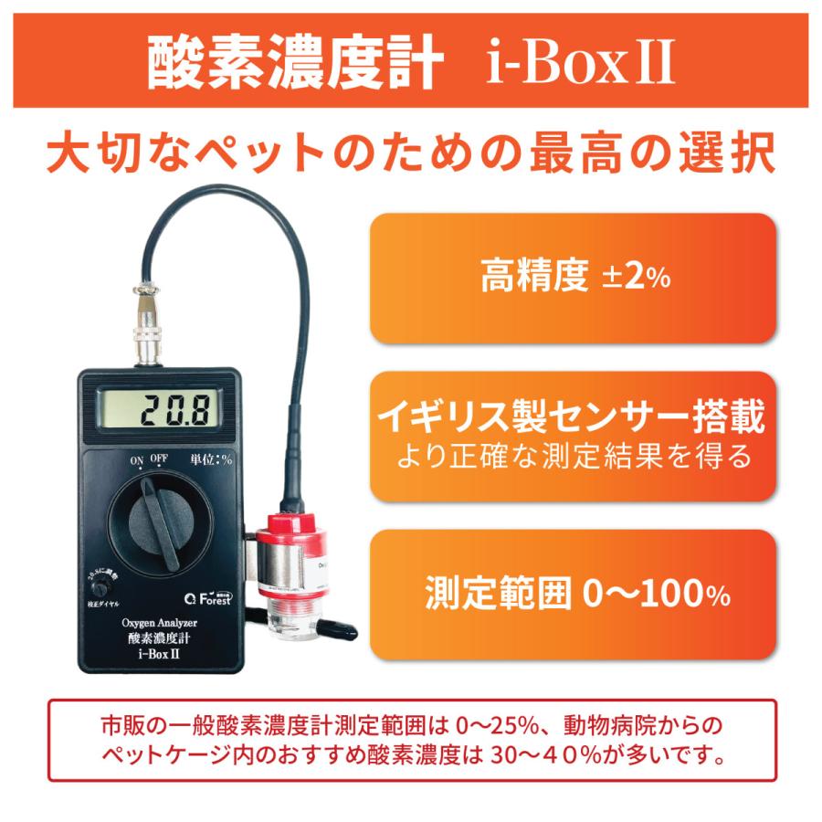 犬 猫 ペット用酸素 酸素室 S ブルーグレー 酸素濃度計 i-Box2 酸素
