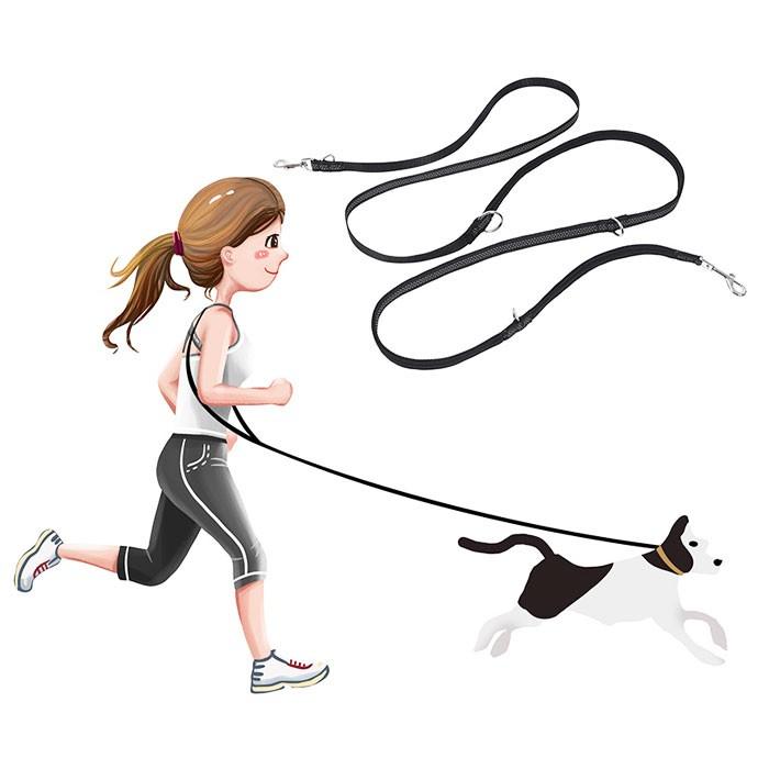 犬 ショルダー リード 腰に巻ける 肩掛け お散歩 ロング ペット用品 ハンズフリー ランニング ジョギング 便利 長い 愛犬 小型犬 中型犬 大型犬 反射素材 | COTEN | 02