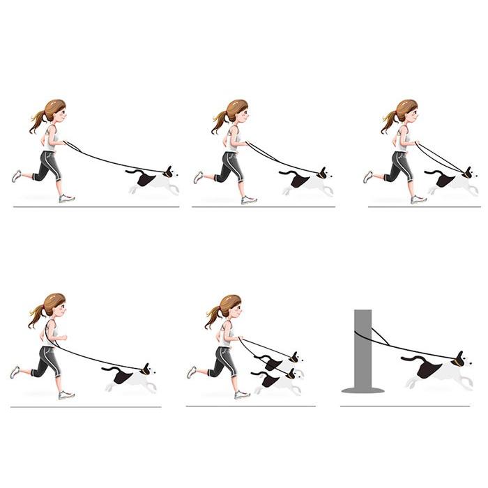 犬 ショルダー リード 腰に巻ける 肩掛け お散歩 ロング ペット用品 ハンズフリー ランニング ジョギング 便利 長い 愛犬 小型犬 中型犬 大型犬 反射素材 | COTEN | 08