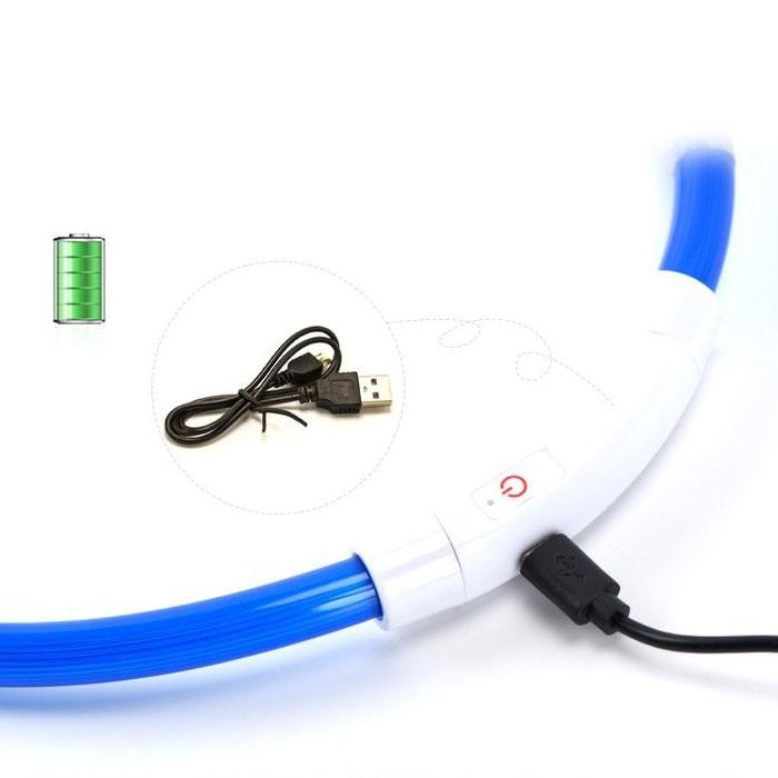 調整式 光る 首輪 犬 LED USB充電 ペット 光 点灯 点滅 蛍光 小型犬 中型犬 大型犬 夜 散歩 安全 事故防止 安全グッズ サイズ調整可 おしゃれ かわいい | COTEN | 03