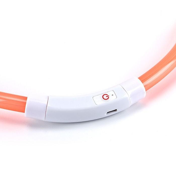 調整式 光る 首輪 犬 LED USB充電 ペット 光 点灯 点滅 蛍光 小型犬 中型犬 大型犬 夜 散歩 安全 事故防止 安全グッズ サイズ調整可 おしゃれ かわいい | COTEN | 04