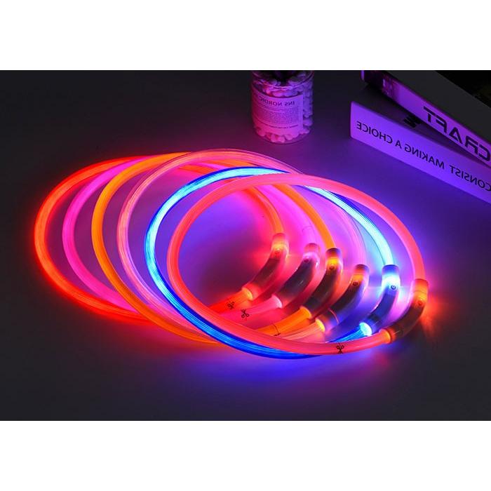 調整式 光る 首輪 犬 LED USB充電 ペット 光 点灯 点滅 蛍光 小型犬 中型犬 大型犬 夜 散歩 安全 事故防止 安全グッズ サイズ調整可 おしゃれ かわいい | COTEN | 06