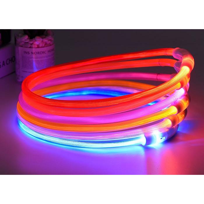 調整式 光る 首輪 犬 LED USB充電 ペット 光 点灯 点滅 蛍光 小型犬 中型犬 大型犬 夜 散歩 安全 事故防止 安全グッズ サイズ調整可 おしゃれ かわいい | COTEN | 07