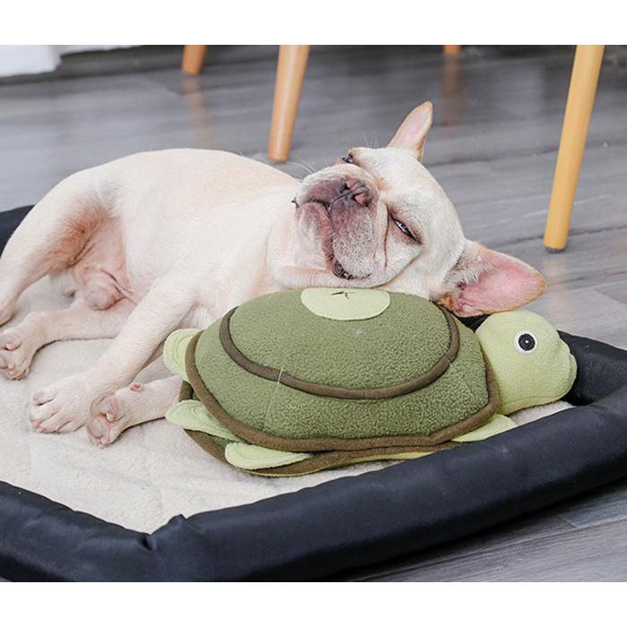 犬用 ノーズワーク 亀 おもちゃ ペット 犬 運動不足 知育トイ かめ カメ 早食い防止 おやつ 鳴き笛 ゲーム しつけ トレーニング 訓練 丸洗い可能 嗅覚活用 | COTEN | 12