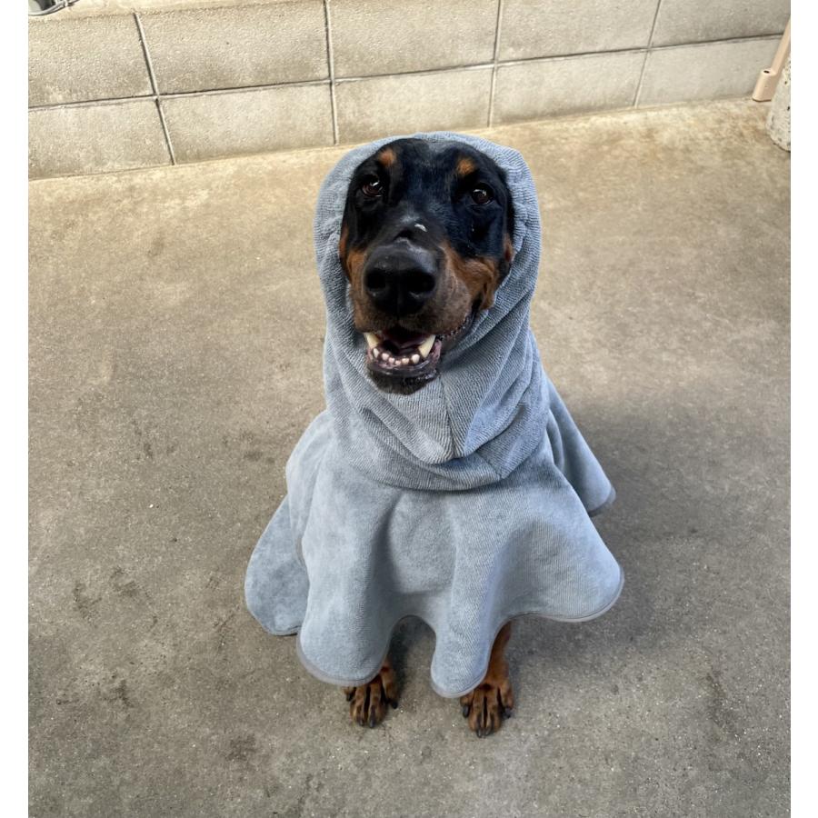 ペット用 バスローブ 吸水 タオル 犬 お風呂 水遊び 速乾 ペットローブ 超吸水 ガウン 吸収速乾 バスポンチョ 体拭き マイクロファイバー 小型犬 中型犬 大型犬 | COTEN | 11