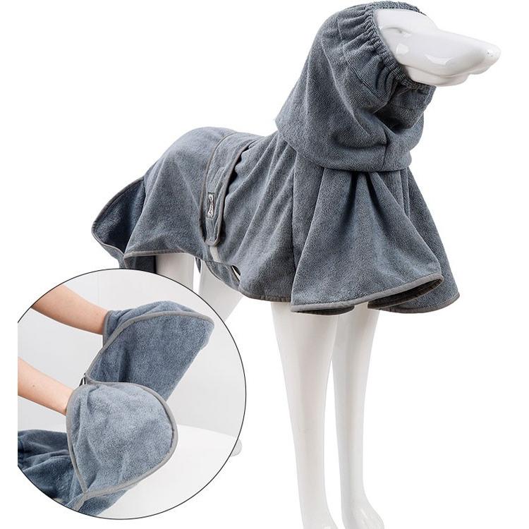 ペット用 バスローブ 吸水 タオル 犬 お風呂 水遊び 速乾 ペットローブ 超吸水 ガウン 吸収速乾 バスポンチョ 体拭き マイクロファイバー 小型犬 中型犬 大型犬 | COTEN | 05