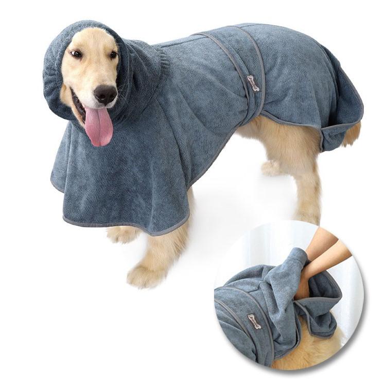 ペット用 バスローブ 吸水 タオル 犬 お風呂 水遊び 速乾 ペットローブ 超吸水 ガウン 吸収速乾 バスポンチョ 体拭き マイクロファイバー 小型犬 中型犬 大型犬 | COTEN | 06