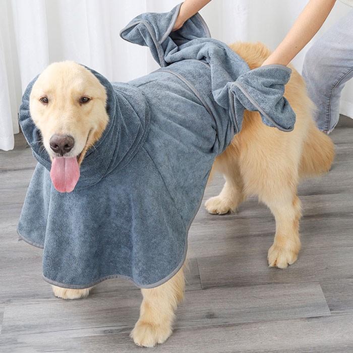 ペット用 バスローブ 吸水 タオル 犬 お風呂 水遊び 速乾 ペットローブ 超吸水 ガウン 吸収速乾 バスポンチョ 体拭き マイクロファイバー 小型犬 中型犬 大型犬 | COTEN | 07