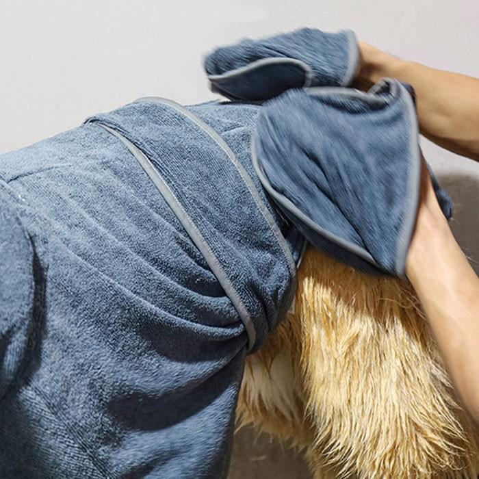 ペット用 バスローブ 吸水 タオル 犬 お風呂 水遊び 速乾 ペットローブ 超吸水 ガウン 吸収速乾 バスポンチョ 体拭き マイクロファイバー 小型犬 中型犬 大型犬 | COTEN | 09