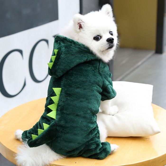 犬服 ドッグウェア 小型犬 寅 虎 恐竜 龍 コスプレ 可愛い 愛犬 裏起毛 お正月 年賀状 新年 イベントお出かけ お散歩 撮影 送料無料 きょうりゅう 動物 | COTEN | 04