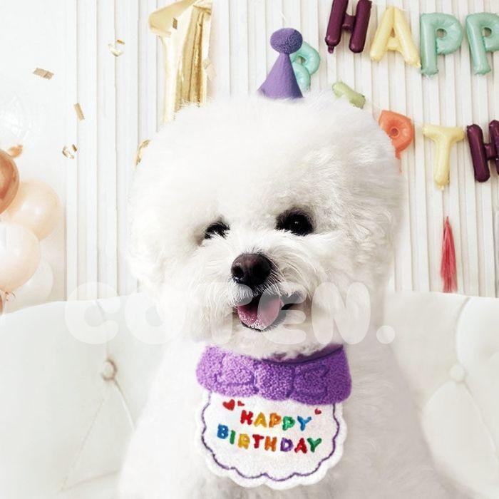 犬 誕生日 グッズ セット バースデー 帽子 スタイ ペット 小型犬 中型犬 猫 お誕生日会 飾り パーティー 愛犬 イベント 首 巻く happybirthday 可愛い COTEN | COTEN | 01