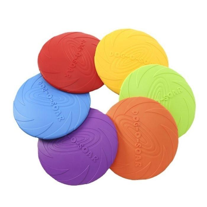 犬 フリスビー 15cm おもちゃ 小型犬 中型犬 シリコン ソフト 運動 アジリティ ペット用品 6カラー アウトドア 投げるおもちゃ 遊び COTEN | COTEN | 03