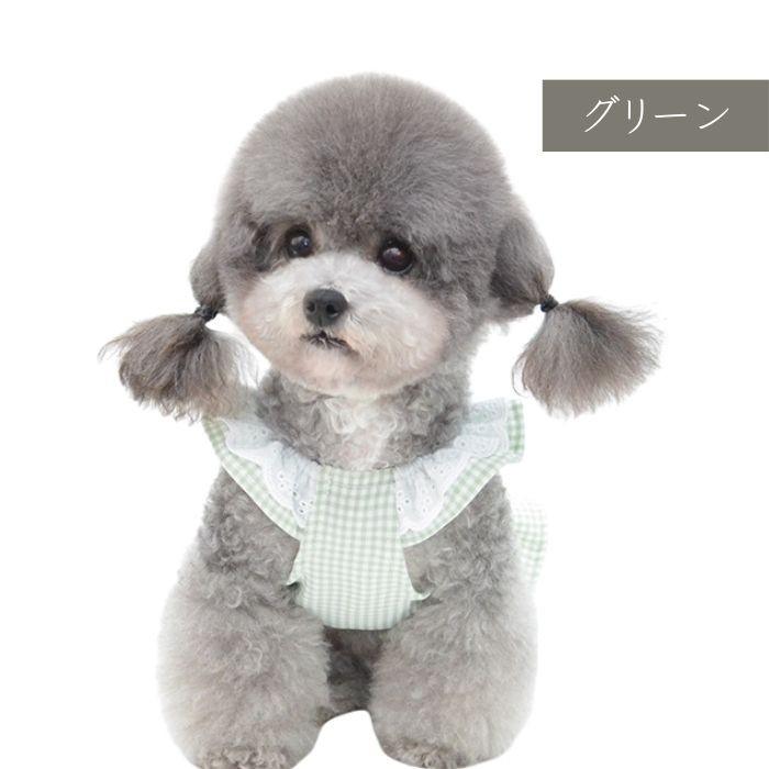 新作　ギンガムチェックデカリボンワンピース　超小型犬さんのみ見本 新作 ギンガムチェックデカリボンワンピース 超小型犬さんのみ見本