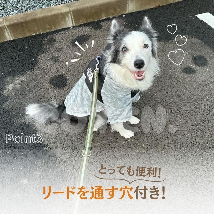 犬服 レインコート 雨具 おしゃれ 可愛い 撥水機能 小型犬 中型犬 大型犬 防水 着せやすい リード 背中 フード 調節可能 カッパ 袖あり COTEN | COTEN | 05