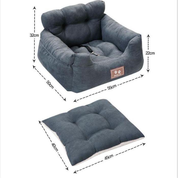 犬 ドライブベッド ドライブボックス 車用 ペット用 座席シート 水洗い可能 飛び出し防止 助手席 子東部座席 滑り止め 猫 小型犬 中型犬 固定ベルト カーシート | COTEN | 05