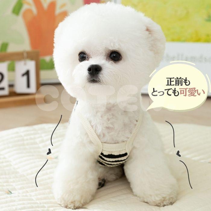 犬服 夏服 キャミソール ドッグウェア 可愛い おしゃれ タンクトップ ボーダー Tシャツ 袖なし 着せやすい 柔らかい 春 夏 秋 冬 COTEN | COTEN | 02