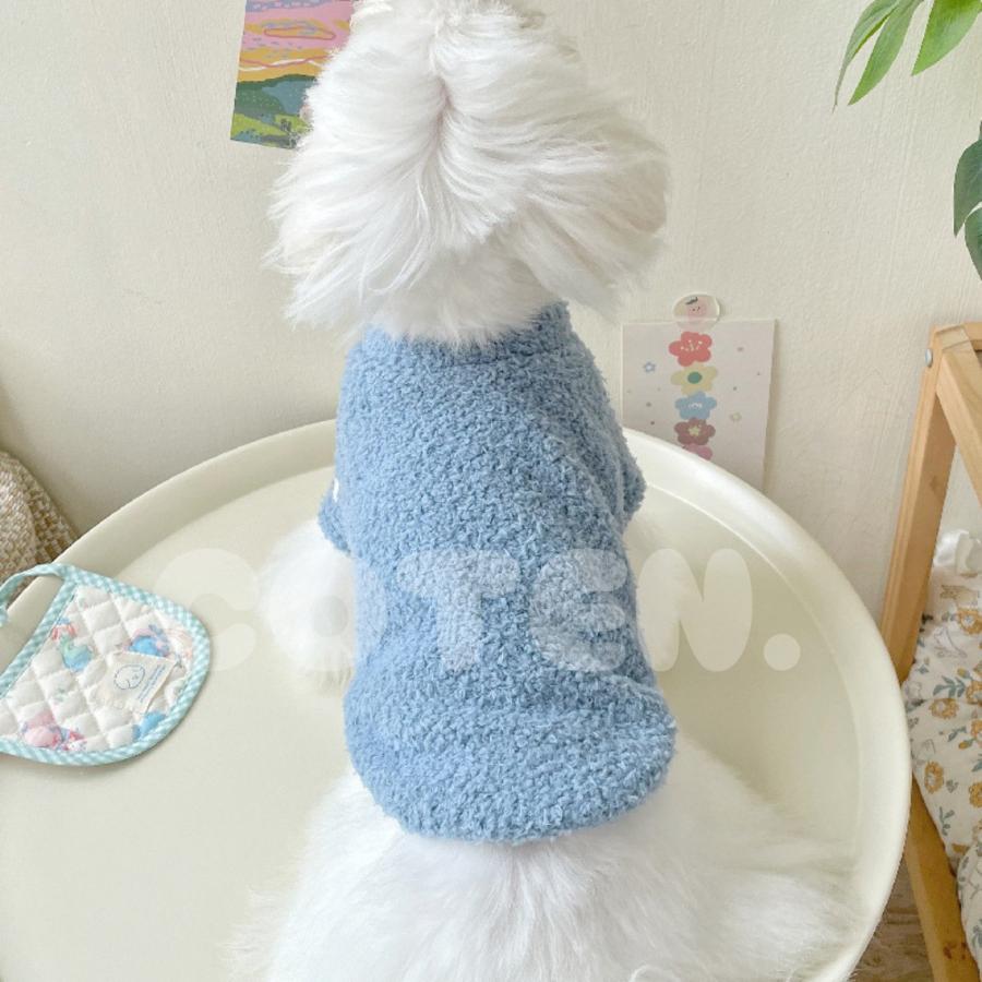 クリアランスセール 犬 冬服 ドッグウェア ボアトップス セーター ニット もこもこ 袖あり 着せやすい 防寒  かわいい おしゃれ 小型犬 中型犬 犬服  服 COTEN | COTEN | 06