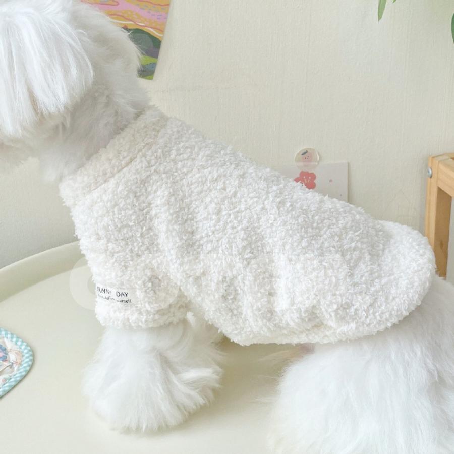 クリアランスセール 犬 冬服 ドッグウェア ボアトップス セーター ニット もこもこ 袖あり 着せやすい 防寒  かわいい おしゃれ 小型犬 中型犬 犬服  服 COTEN | COTEN | 08