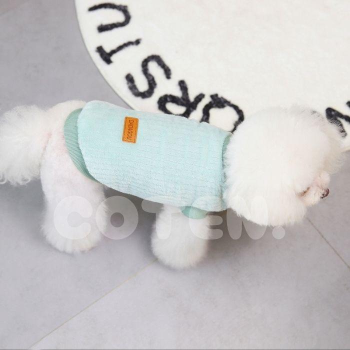 犬服 冬服 秋服 やわらかい タンクトップ ドッグウェア 暖かい ノースリーブ 着脱簡単 可愛い おしゃれ 防寒 おでかけ お散歩 COTEN | COTEN | 05