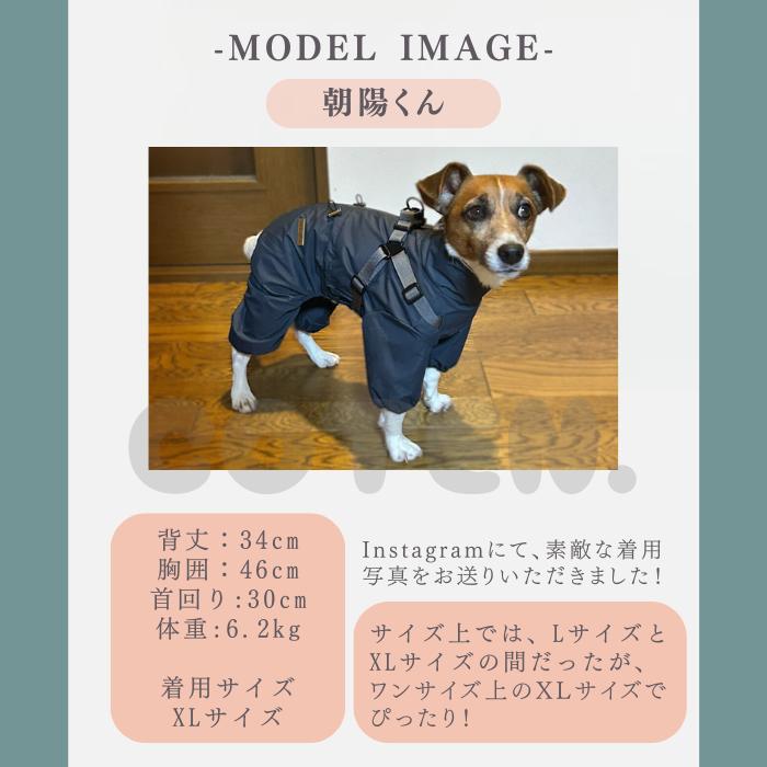【￥2250~】犬 レインコート ハーネス付き フルカバー 背中開き 着せやすい 防水 撥水 丈夫 小型犬 中型犬 大型犬 着脱簡単 足つき 可愛い 犬服 カッパ COTEN | COTEN | 10