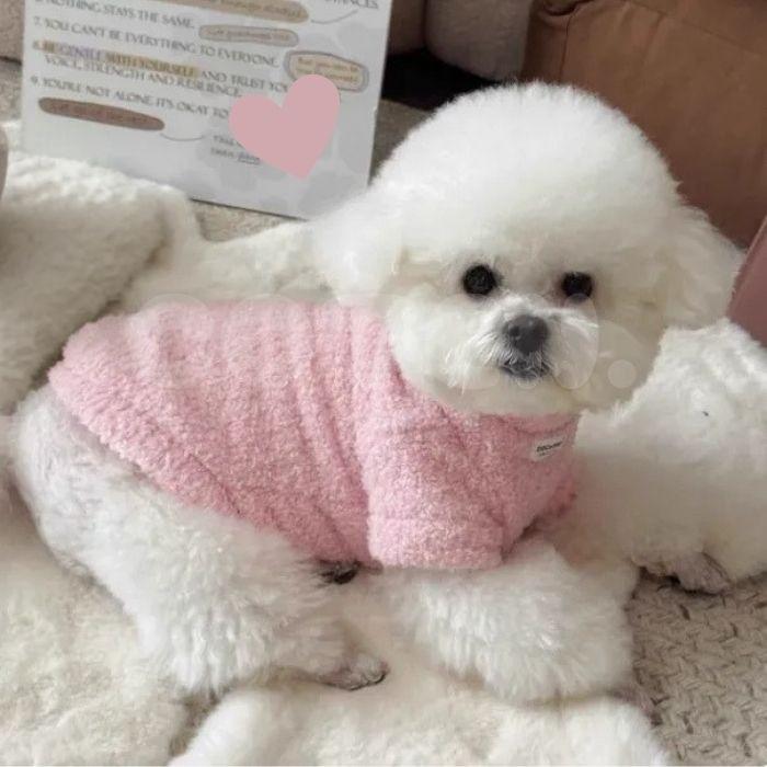 犬 冬服 ドッグウェア ボアトップス セーター ニット もこもこ 袖あり 着せやすい 防寒 かわいい おしゃれ 小型犬 中型犬 犬服 服 お散歩 お出かけ COTEN | COTEN | 05