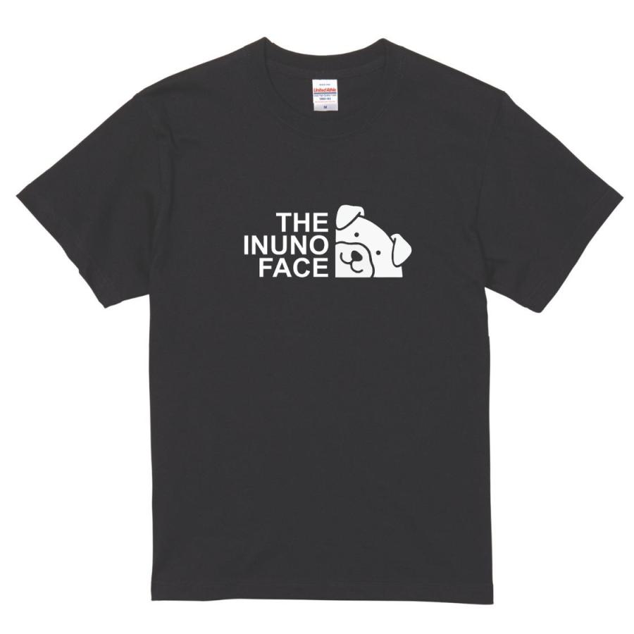 THE INUNO FACE おもしろTシャツ 犬柄 メンズ レディース 半袖 綿100% プレゼント ギフト ブラック ホワイト | 
