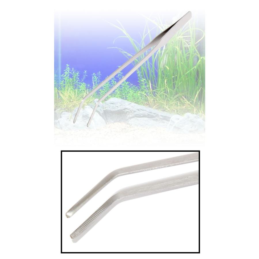 2本セット 27cm ピンセット ストレート カーブ ロング ステンレス トリミング 水草 テラリウム アクアリウム 水槽 レイアウト 長い ロングピンセット | COTEN | 05