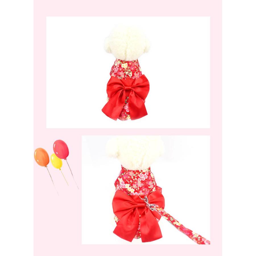 犬服 着物 リード付き | リングドッグ 結婚式 ひな祭り コスプレ 衣装 洋服 犬 小型犬 中型犬 お祝い 晴れ着 お出かけ コスチューム ドッグウェア  COTEN | COTEN | 11