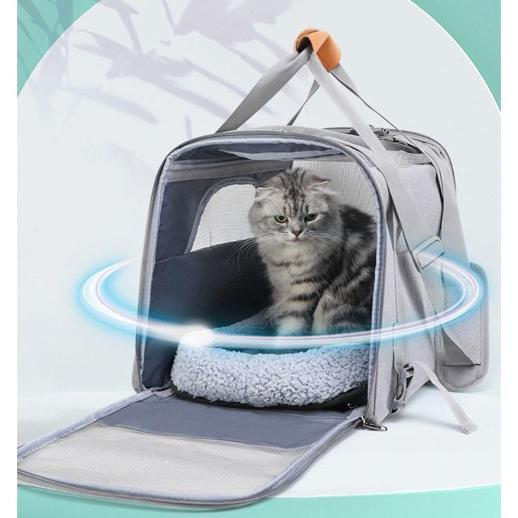 2WAY ペット キャリーバッグ ボストン お出かけ 犬 猫 ペット用品 鞄 お散歩 通気性 ショルダー 肩掛け 手持ち ワンちゃん 猫ちゃん | COTEN | 08