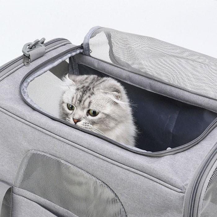 2WAY ペット キャリーバッグ ボストン お出かけ 犬 猫 ペット用品 鞄 お散歩 通気性 ショルダー 肩掛け 手持ち ワンちゃん 猫ちゃん | COTEN | 09