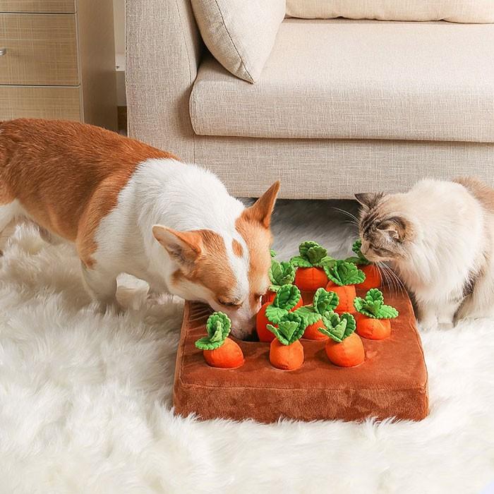 にんじん畑 ノーズワークトイ 犬 猫 知育玩具 知育おもちゃ ペット用品 ぬいぐるみ 人参 遊び 運動不足 トイ ストレス解消 ペット おもちゃ COTEN | COTEN | 10