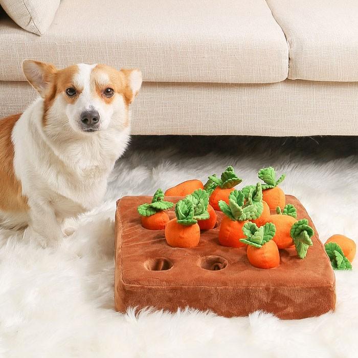 にんじん畑 ノーズワークトイ 犬 猫 知育玩具 知育おもちゃ ペット用品 ぬいぐるみ 人参 遊び 運動不足 トイ ストレス解消 ペット おもちゃ COTEN | COTEN | 07