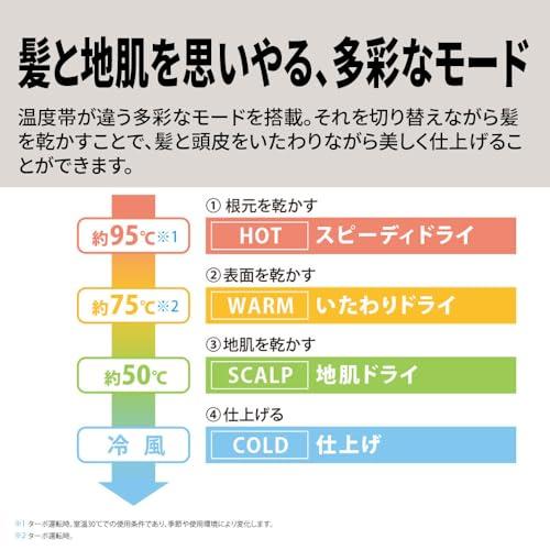 シャープ(SHARP) ドライヤー プラズマクラスター ビューティー IB-NP9-V パープル 速乾 低温 大風量 静電気除去｜cotoco｜06