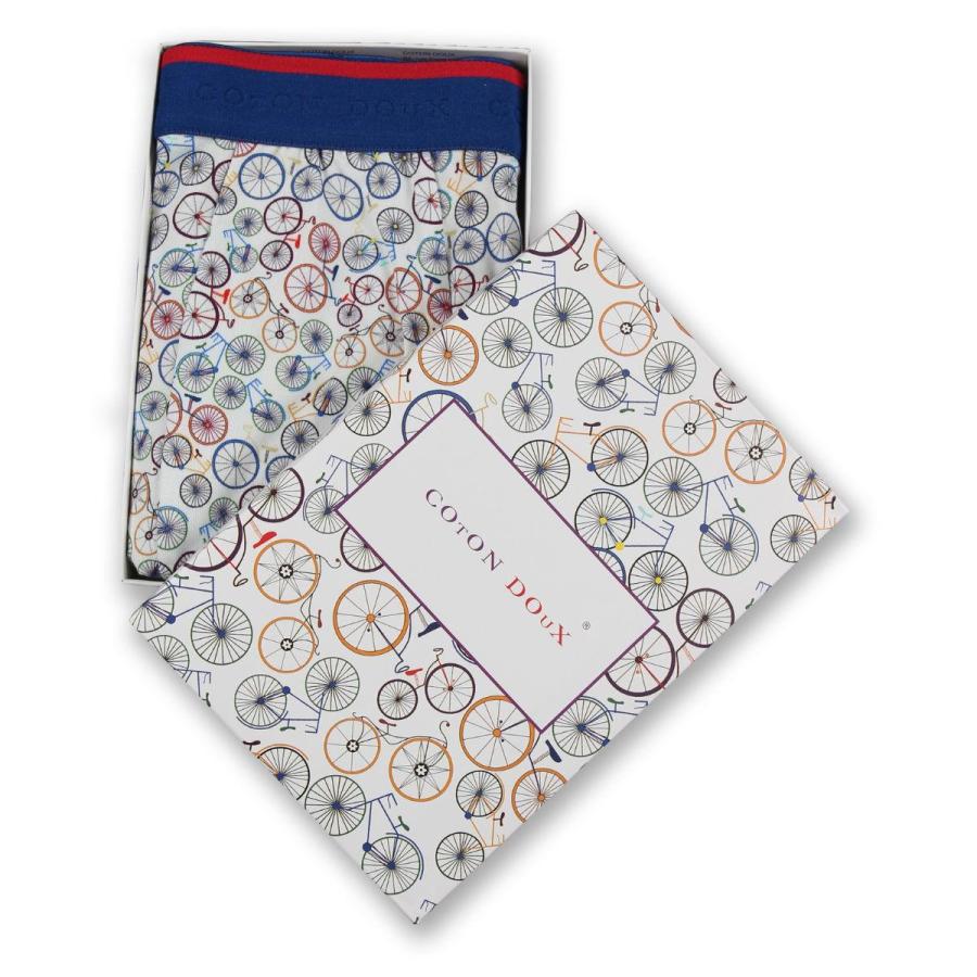 フランス ボクサーパンツ かわいい 可愛い メンズ 男性下着 ブランド プレゼント ギフト  自転車 モチーフ COTON DOUX （コトンドゥ） bx22103 |  | 03