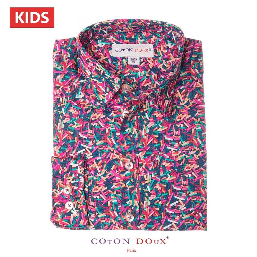 Cotondoux コトンドゥ キッズ シャツ 長袖 柄シャツ 可愛い プリント カラフル チョコスプレー お菓子 Kad1556 Kad1556 Cotondoux コトンドゥ ヤフー店 通販 Yahoo ショッピング