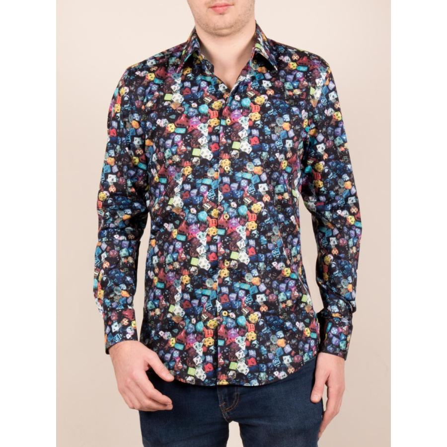 フランス 柄シャツ メンズ 長袖シャツ ブランド おしゃれ