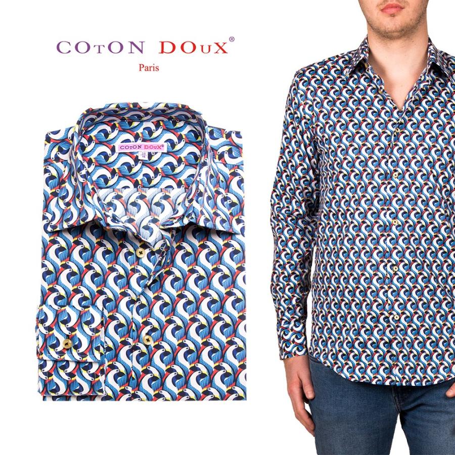 新版 柄シャツ メンズ 長袖シャツ ブランド 柄シャツ 派手 発表会 ステージ ライブ 鳥 バード Cotondoux コトンドゥ M01ad1808bbird 売り切れ必至 Clearchannel Com Br